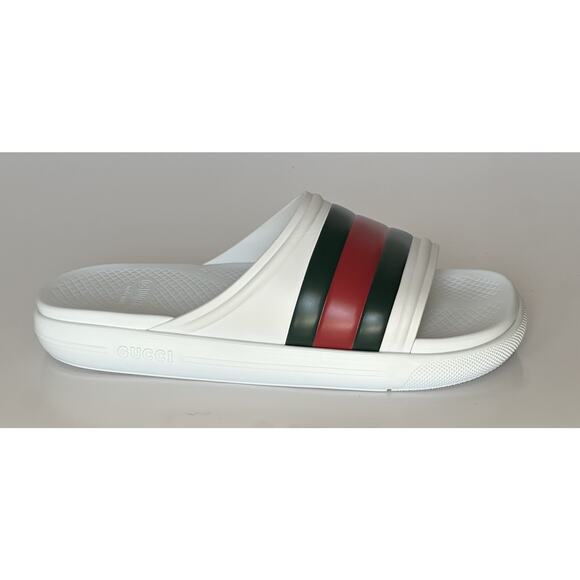 Gucci Men’s Rubber White/Green/Red Sandals 11.5 US (11 Gucci) 780286 main image 10